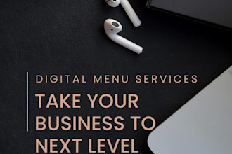 design digital clickable app like menu with qr
