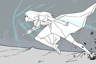 do 2d line art animation frame by frame , flip book, pencil sketch, hand drawn