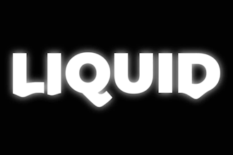 create a liqiud custom kinetic typography