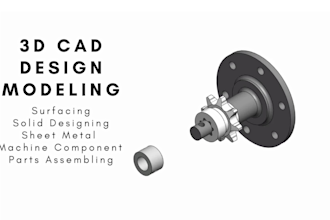do 3d cad design modeling of your concept