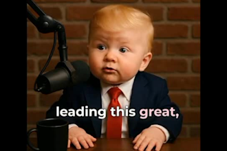 create baby talking podcast, ai baby podcast viral videos