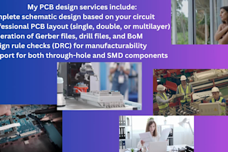 do a circuit design,  esp32 aurdino programming, pcb, schematics, gerber file