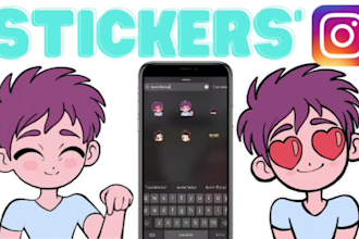 create animated GIF stickers for instagram stories