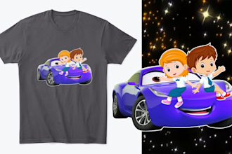 do custom t shirt design with cartoon style for your brand or band merchandise