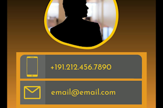 design a professional printable and digital, business card vcard