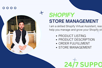 be your shopify virtual assistant, shopify store manager