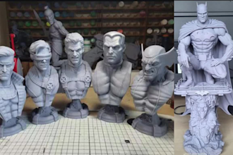 model, 3d print and handpaint your figures miniatures using resin in 16k printer