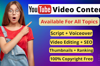 be your youtube video content creator and video editor