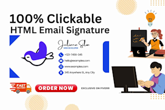create a custom clickable HTML email signature for outlook