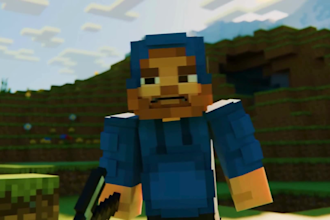 professional minecraft animation 3d mode for your content