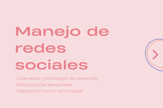 manejo de redes y diseño de contenido