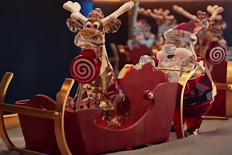 create stylized 3d christmas animation, festive greeting, and new year video