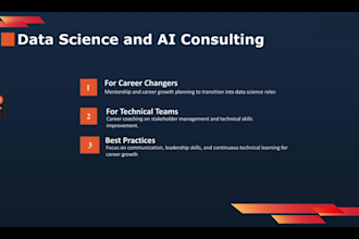 provide expert data science and ai consulting for business or career transition