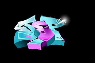 make cool graffiti pieces for your brand, logo, and merchandise