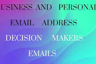 find business and personal emails address and find decision makers contact info