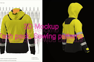 specialize in sewing patterns, 3d clothing mockups