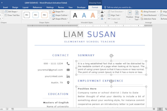 design your teaching resume or cv and cover letter in google docs or ms word