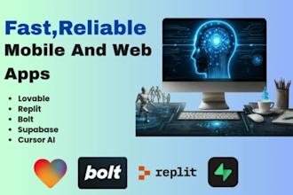 build apps with ai tools replit, lovable supabase, bolt, adalo, glide