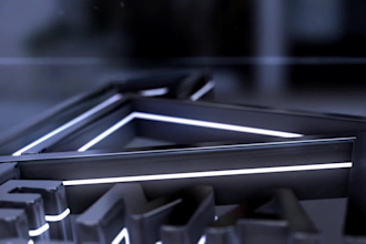 create 3 high tech 3d logo reveal or intro video in 4k