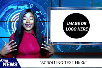 be your female spokesperson for breaking news video in HD