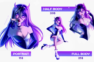 draw an anime character based on your description