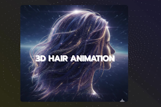 create 3d hair animation 3d product animation  xgen hair realistic