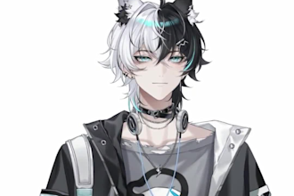 design and rig live2d vtuber model anime style animation vtuber commissions