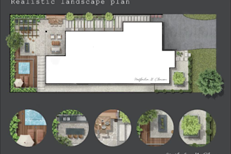 draw your realistic 2d landscape plan