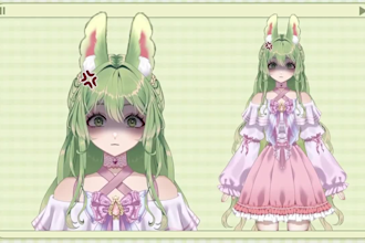 do 2d vtuber model rigging or live 2d vtuber commission for  vtuber streaming