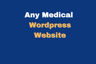 design responsive wordpress dental, medical, healthcare website