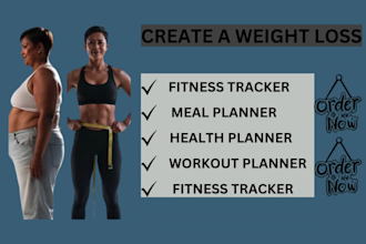 weight loss fitness tracker google sheets calorie tracker meal planner habit