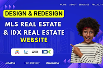 redesign idx website design mls real estate website redesign
