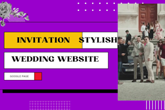 create a modern wedding website or event website in wordpress