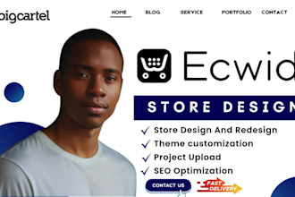 ecwid and big cartel online store, design ecwid and big cartel website