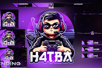 design twitch, kick overlays for streaming