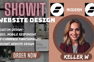 update showit website, design or redesign showit website and website development