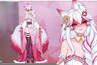 rig live2d vtuber model 2d vtuber model 3d vtuber commission