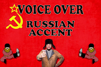 voice over an russian or eastearn european accent in english or russian
