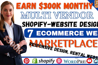 build multivendor ecommerce marketplace web online ordering shopify dropshipping