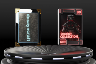 create 3d card animation, 3d card collectible for your nft collection