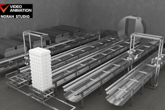 create industrial 3d animation cad modelling for food industry machinary