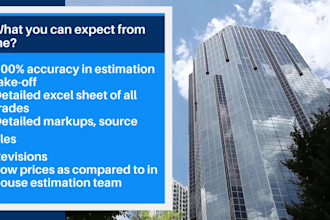do material take off, cost estimation, construction estimate