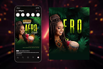 make  an awesome animation motion flyer poster for event, party or club