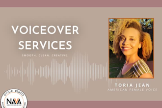 record a female voice over for your commercial