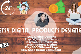 design etsy digital product, etsy digital planner printable products
