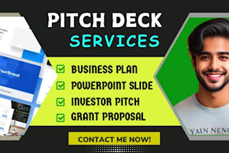 design business pitch deck, ppt presentation slide, fundraising startup plan
