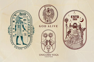 do hand drawn luxury feminine line art boho logo design
