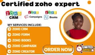 be your certified zoho one, zoho CRM, zoho books,  expert