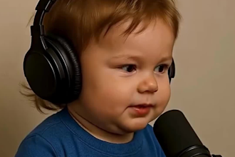 create viral ai baby podcast or talking avatar video with custom voice