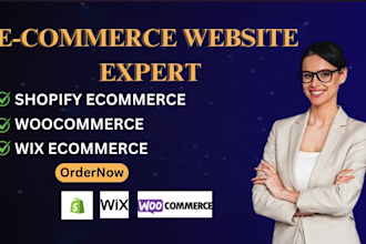 fix, redesign, and develop ecommerce sites, webshop on wix, woocomerce  shopify